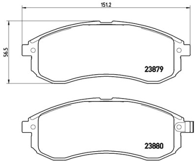 Jeu de 4 plaquettes de frein BREMBO P 54 033