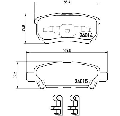 Jeu de 4 plaquettes de frein BREMBO P 54 034