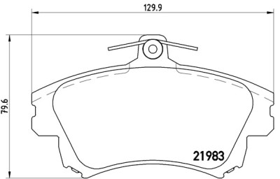 Jeu de 4 plaquettes de frein BREMBO P 54 036