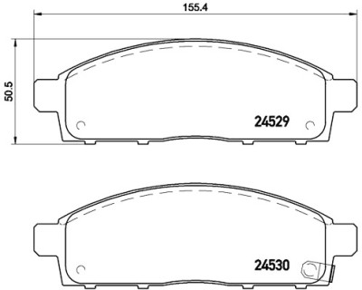 Jeu de 4 plaquettes de frein BREMBO P 54 038