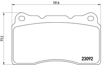 Jeu de 4 plaquettes de frein BREMBO P 54 040