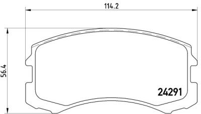 Jeu de 4 plaquettes de frein BREMBO P 54 041