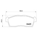 Jeu de 4 plaquettes de frein BREMBO P 54 049