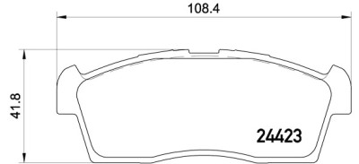 Jeu de 4 plaquettes de frein BREMBO P 54 049