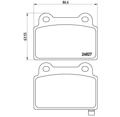 Jeu de 4 plaquettes de frein BREMBO P 54 052
