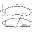 Jeu de 4 plaquettes de frein BREMBO P 54 055