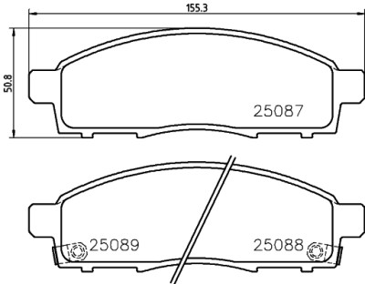 Jeu de 4 plaquettes de frein BREMBO P 54 055
