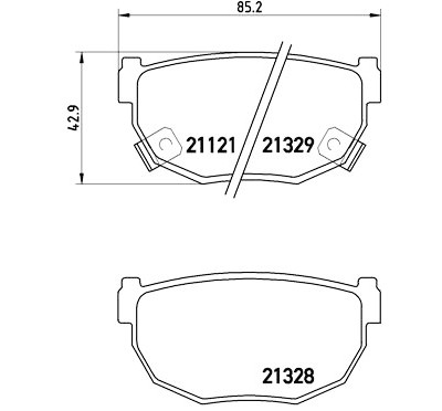 Jeu de 4 plaquettes de frein BREMBO P 56 010