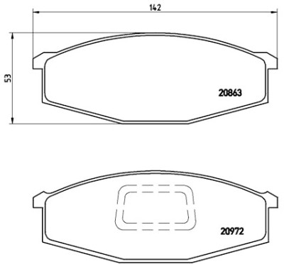 Jeu de 4 plaquettes de frein BREMBO P 56 012