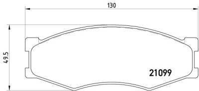 Jeu de 4 plaquettes de frein BREMBO P 56 014
