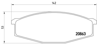 Jeu de 4 plaquettes de frein BREMBO P 56 015