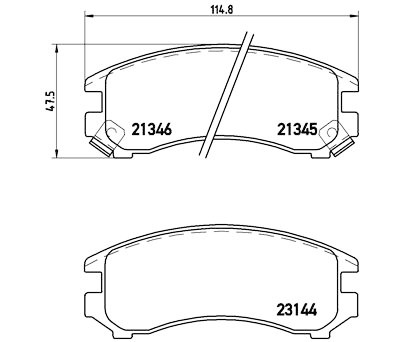 Jeu de 4 plaquettes de frein BREMBO P 56 018
