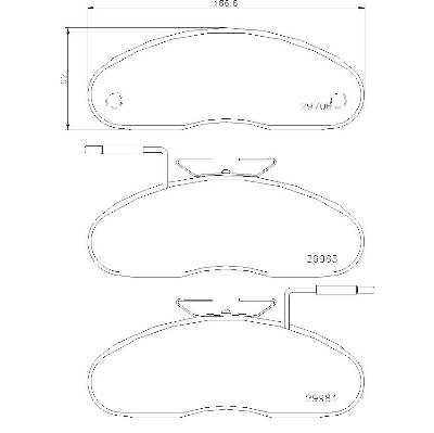 Jeu de 4 plaquettes de frein BREMBO P 56 019