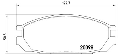 Jeu de 4 plaquettes de frein BREMBO P 56 020