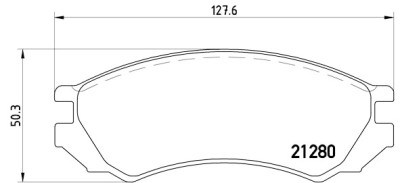 Jeu de 4 plaquettes de frein BREMBO P 56 023