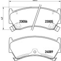 Jeu de 4 plaquettes de frein BREMBO P 56 026
