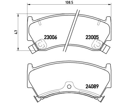 Jeu de 4 plaquettes de frein BREMBO P 56 026