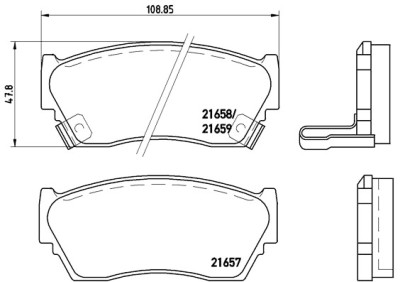Jeu de 4 plaquettes de frein BREMBO P 56 027