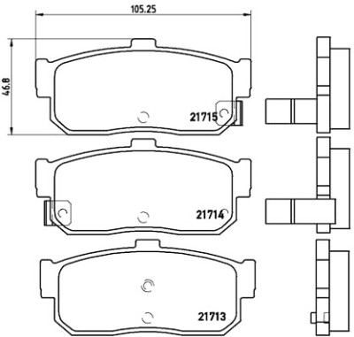 Jeu de 4 plaquettes de frein BREMBO P 56 029
