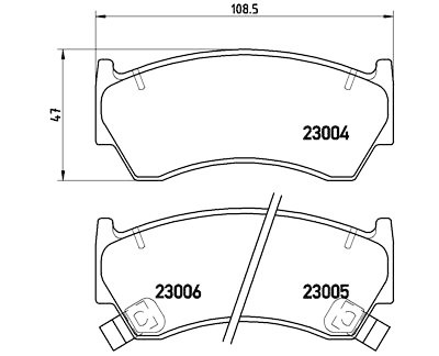 Jeu de 4 plaquettes de frein BREMBO P 56 033