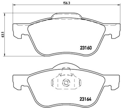 Jeu de 4 plaquettes de frein BREMBO P 56 037