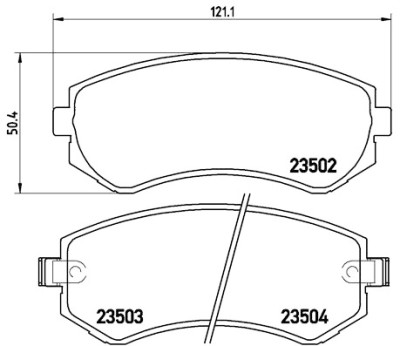 Jeu de 4 plaquettes de frein BREMBO P 56 039