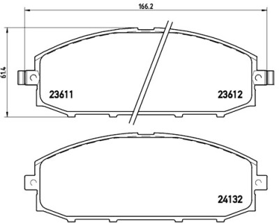 Jeu de 4 plaquettes de frein BREMBO P 56 041