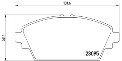 Jeu de 4 plaquettes de frein BREMBO P 56 044