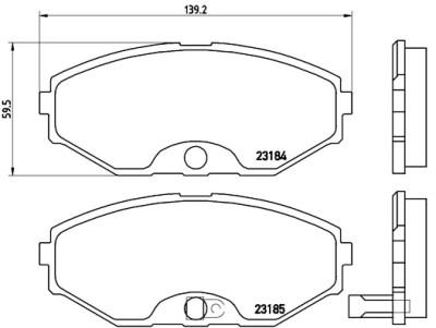 Jeu de 4 plaquettes de frein BREMBO P 56 045