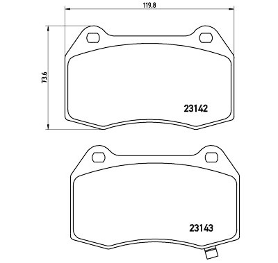 Jeu de 4 plaquettes de frein BREMBO P 56 047