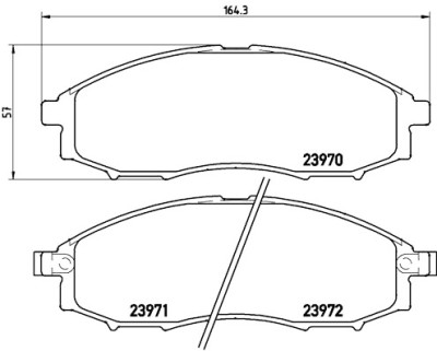 Jeu de 4 plaquettes de frein BREMBO P 56 049
