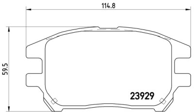 Jeu de 4 plaquettes de frein BREMBO P 56 050