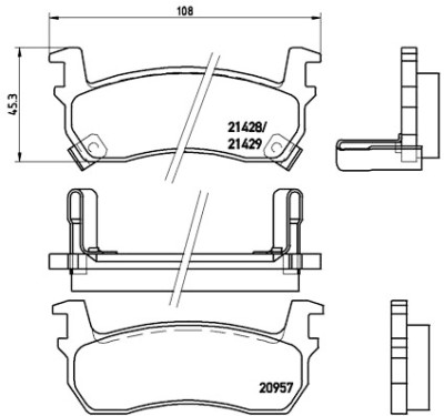 Jeu de 4 plaquettes de frein BREMBO P 56 057