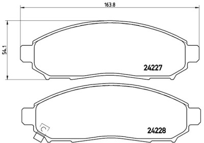 Jeu de 4 plaquettes de frein BREMBO P 56 059
