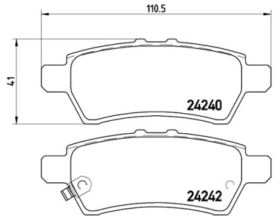 Jeu de 4 plaquettes de frein BREMBO P 56 060