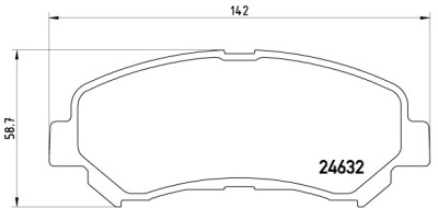Jeu de 4 plaquettes de frein BREMBO P 56 062