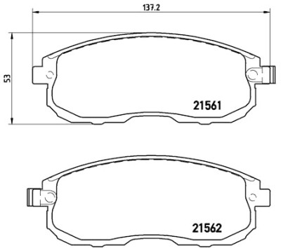 Jeu de 4 plaquettes de frein BREMBO P 56 065