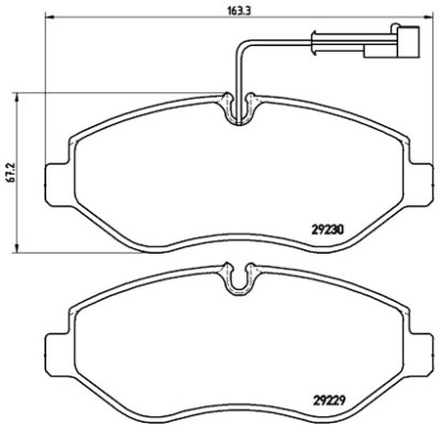 Jeu de 4 plaquettes de frein BREMBO P 56 066