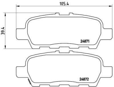 Jeu de 4 plaquettes de frein BREMBO P 56 068