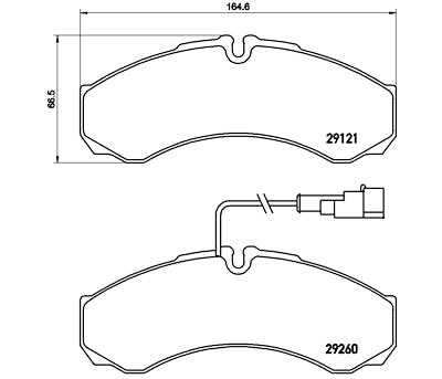 Jeu de 4 plaquettes de frein BREMBO P 56 069