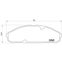 Jeu de 4 plaquettes de frein BREMBO P 56 072