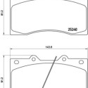 Jeu de 4 plaquettes de frein BREMBO P 56 081