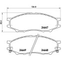 Jeu de 4 plaquettes de frein BREMBO P 56 083