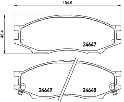 Jeu de 4 plaquettes de frein BREMBO P 56 083