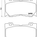 Jeu de 4 plaquettes de frein BREMBO P 56 084