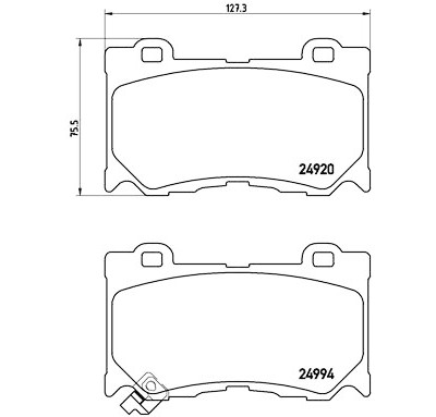 Jeu de 4 plaquettes de frein BREMBO P 56 084