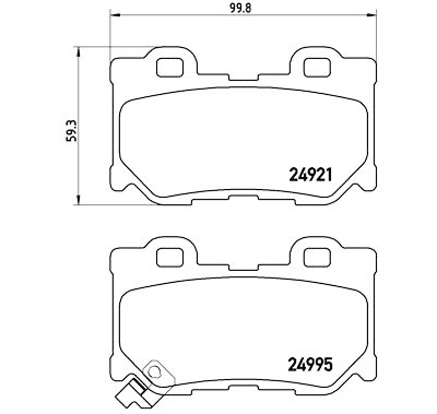 Jeu de 4 plaquettes de frein BREMBO P 56 085