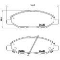 Jeu de 4 plaquettes de frein BREMBO P 56 088