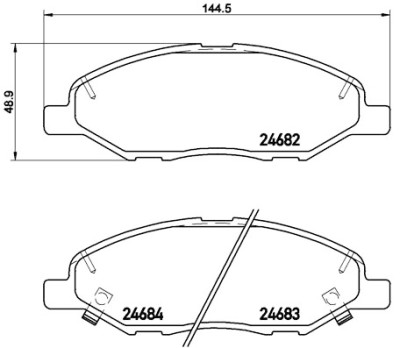 Jeu de 4 plaquettes de frein BREMBO P 56 088