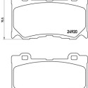 Jeu de 4 plaquettes de frein BREMBO P 56 089